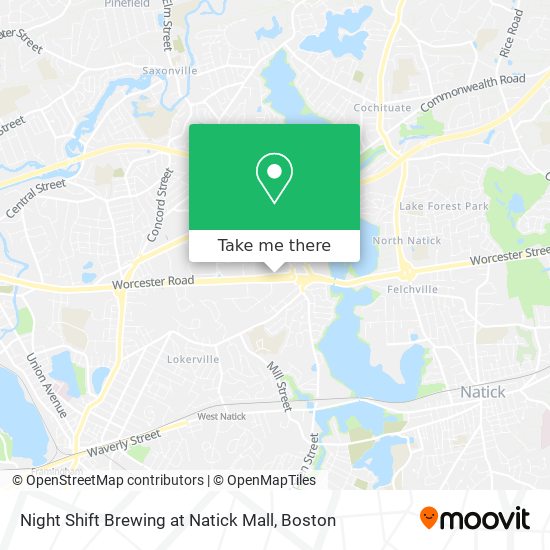 Mapa de Night Shift Brewing at Natick Mall