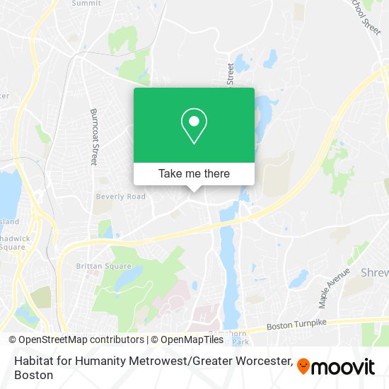 Habitat for Humanity Metrowest / Greater Worcester map