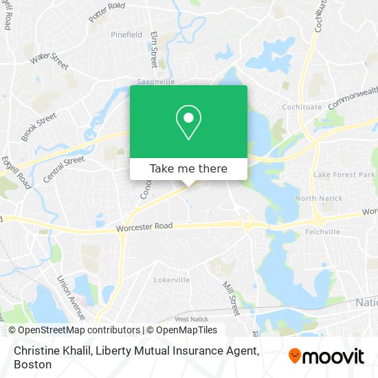 Mapa de Christine Khalil, Liberty Mutual Insurance Agent