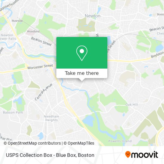 USPS Collection Box - Blue Box map