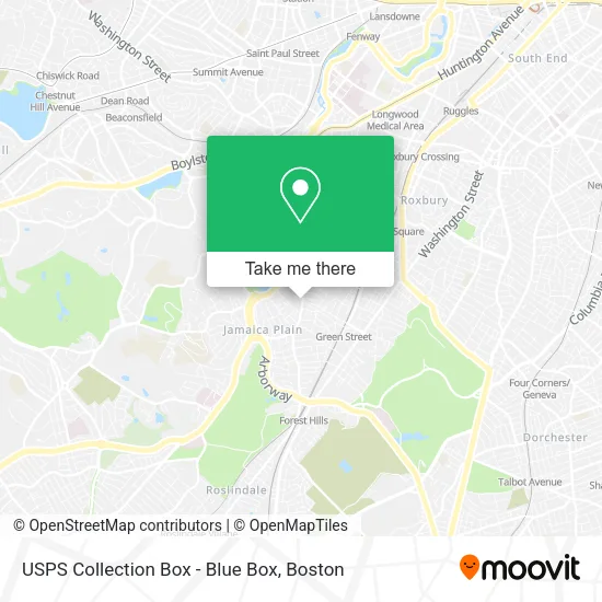 USPS Collection Box - Blue Box map