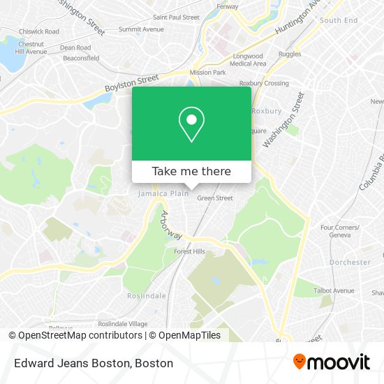 Mapa de Edward Jeans Boston