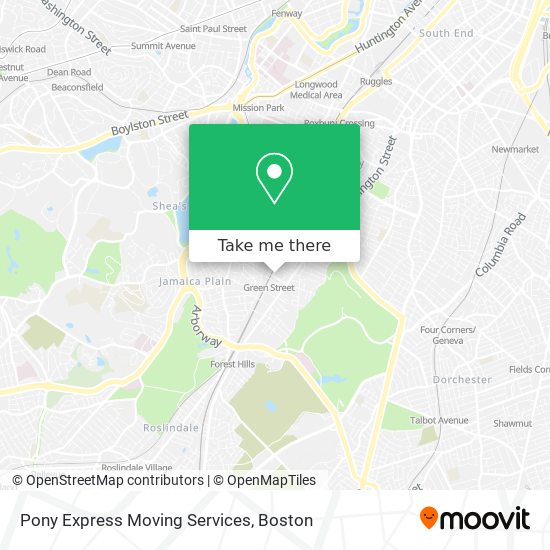 Mapa de Pony Express Moving Services