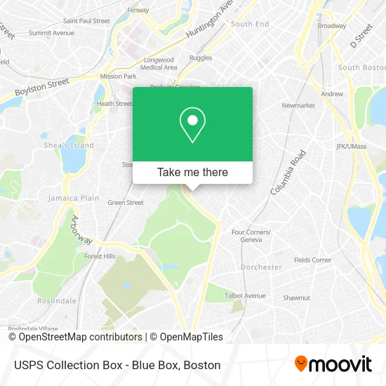 USPS Collection Box - Blue Box map