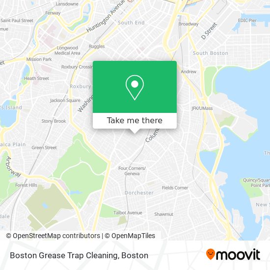 Boston Grease Trap Cleaning map