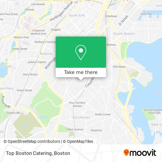 Top Boston Catering map