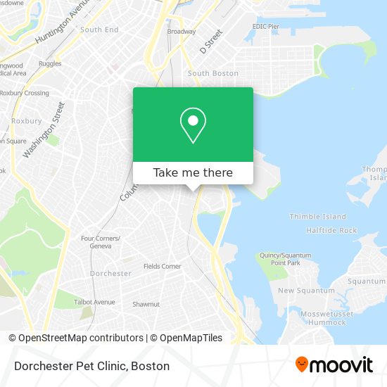 Mapa de Dorchester Pet Clinic