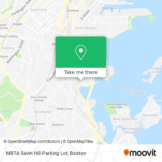 Mapa de MBTA Savin Hill-Parking Lot