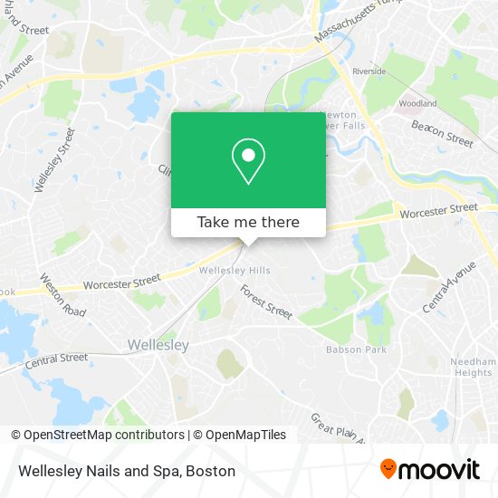 Mapa de Wellesley Nails and Spa