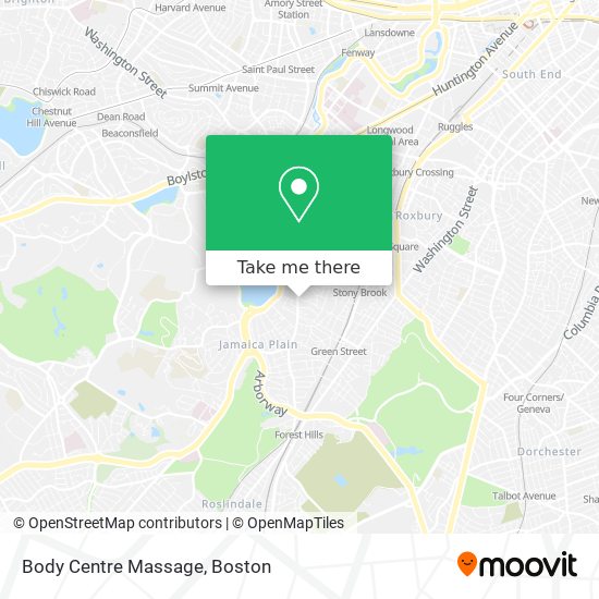 Body Centre Massage map