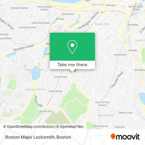 Boston Major Locksmith map