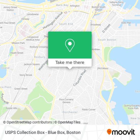 Mapa de USPS Collection Box - Blue Box