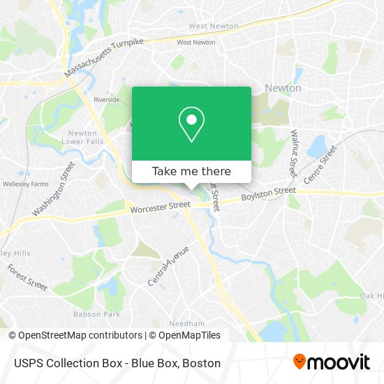 Mapa de USPS Collection Box - Blue Box