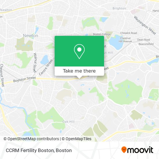 Mapa de CCRM Fertility Boston