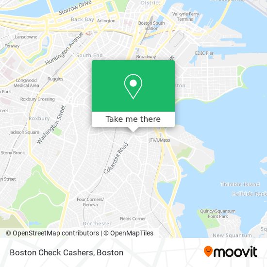 Mapa de Boston Check Cashers