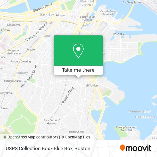 USPS Collection Box - Blue Box map