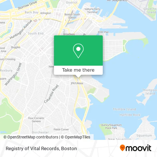 Registry of Vital Records map