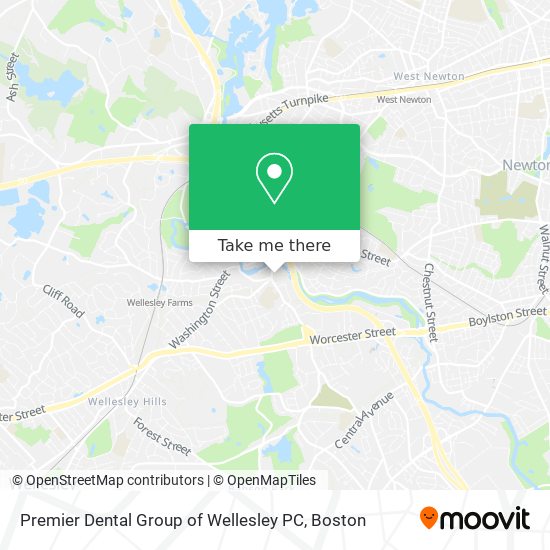 Premier Dental Group of Wellesley PC map