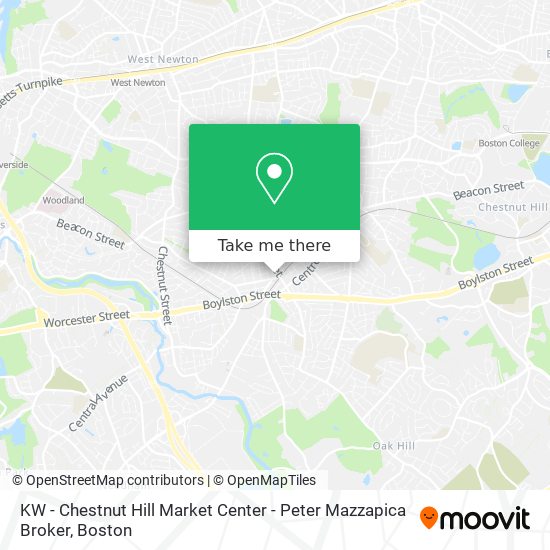 Mapa de KW - Chestnut Hill Market Center - Peter Mazzapica Broker