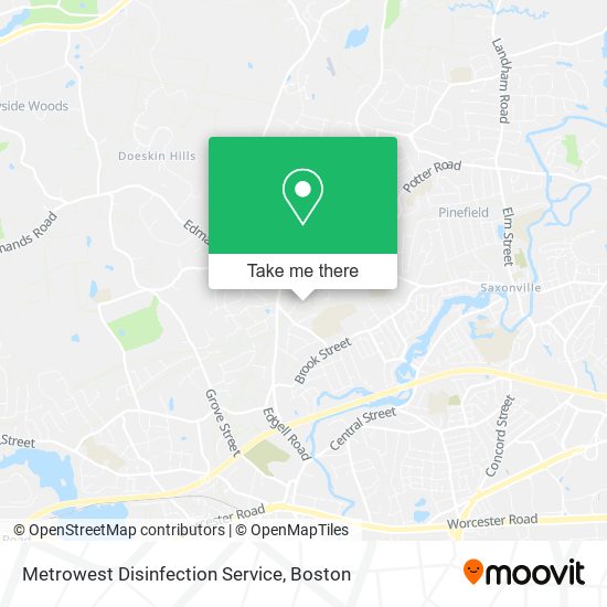 Metrowest Disinfection Service map