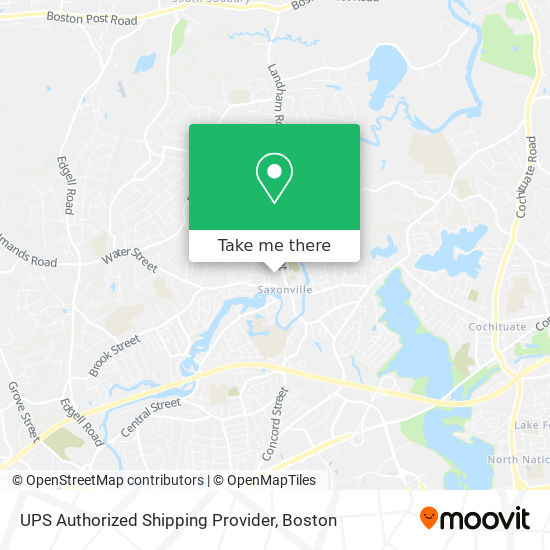 Mapa de UPS Authorized Shipping Provider