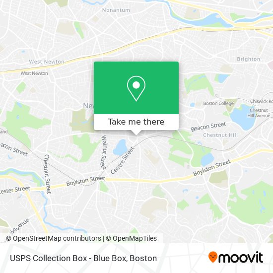 Mapa de USPS Collection Box - Blue Box