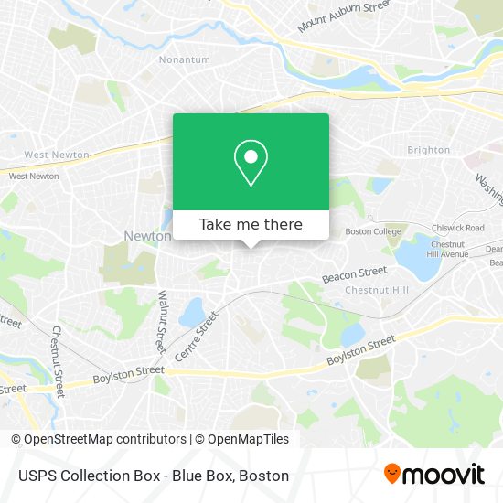 Mapa de USPS Collection Box - Blue Box