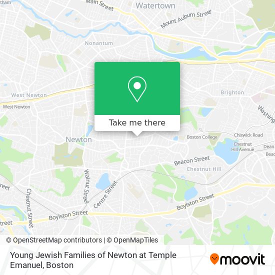 Mapa de Young Jewish Families of Newton at Temple Emanuel