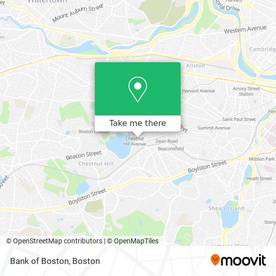 Mapa de Bank of Boston