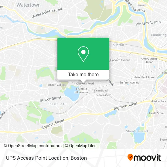 UPS Access Point Location map