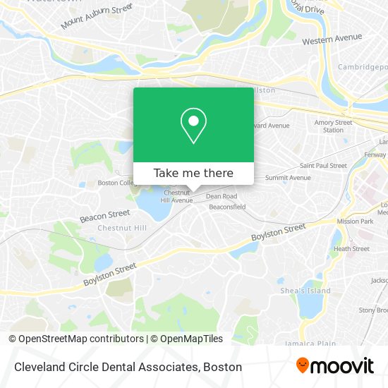 Cleveland Circle Dental Associates map