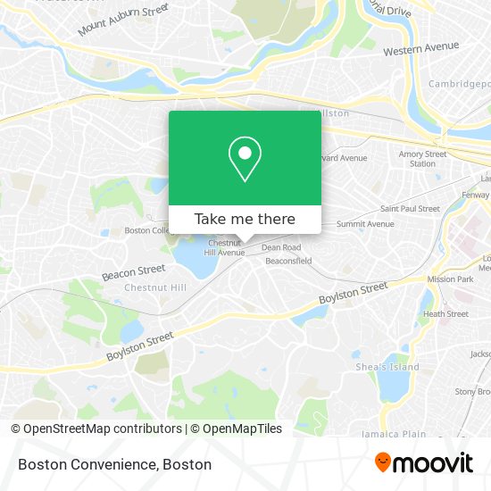 Boston Convenience map