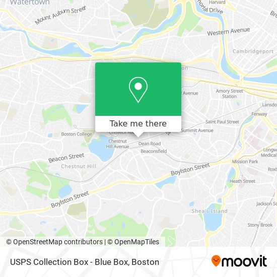 Mapa de USPS Collection Box - Blue Box