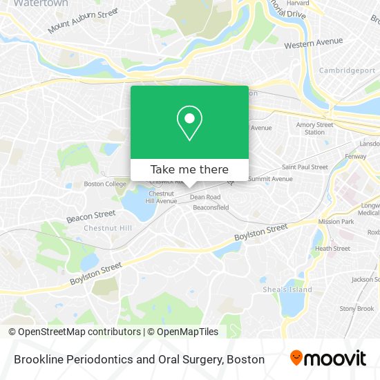 Brookline Periodontics and Oral Surgery map