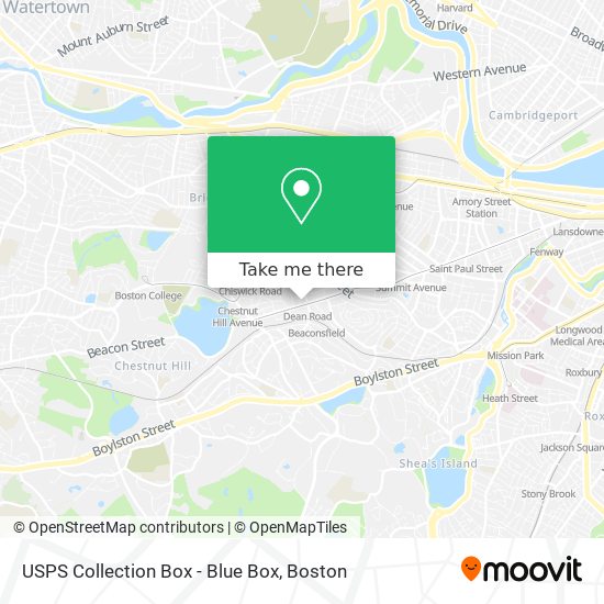 Mapa de USPS Collection Box - Blue Box