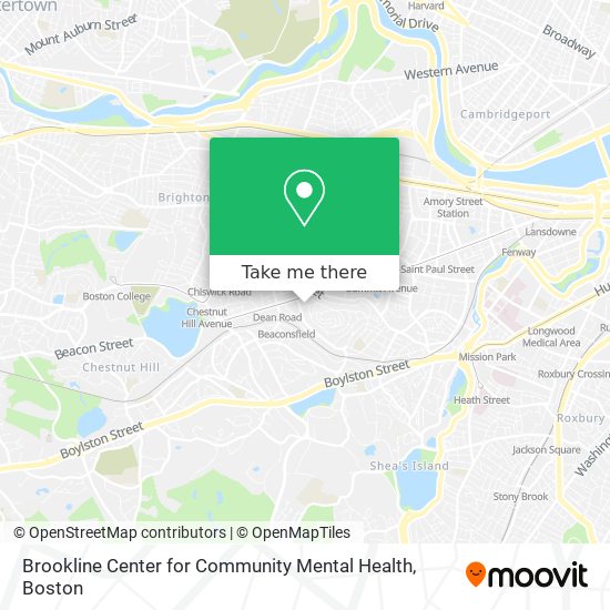 Brookline Center for Community Mental Health map