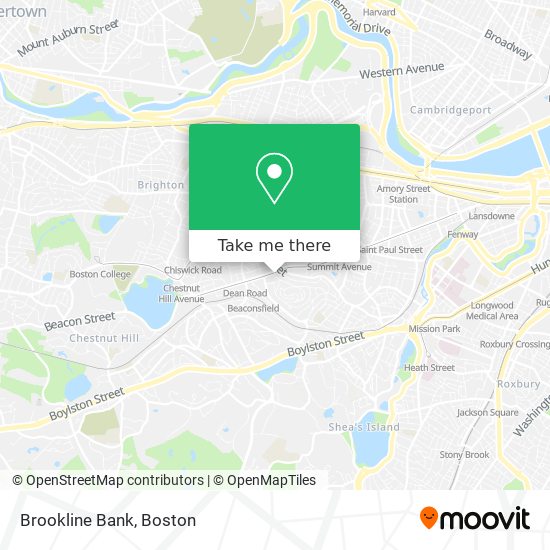 Mapa de Brookline Bank