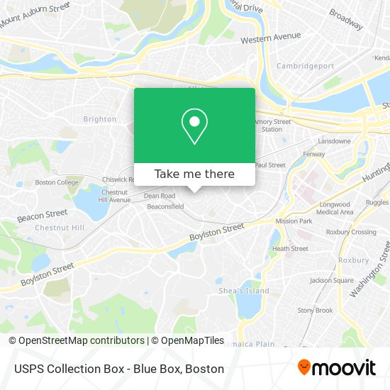 Mapa de USPS Collection Box - Blue Box