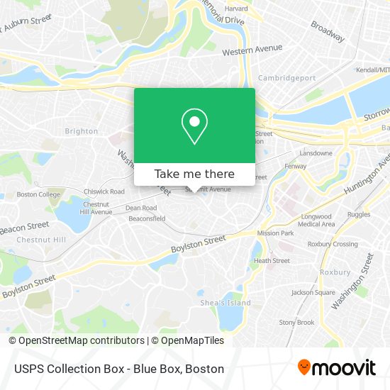 USPS Collection Box - Blue Box map