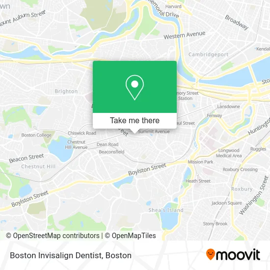Boston Invisalign Dentist map