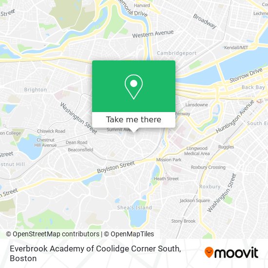 Everbrook Academy of Coolidge Corner South map