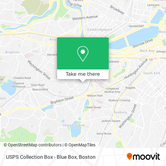 USPS Collection Box - Blue Box map