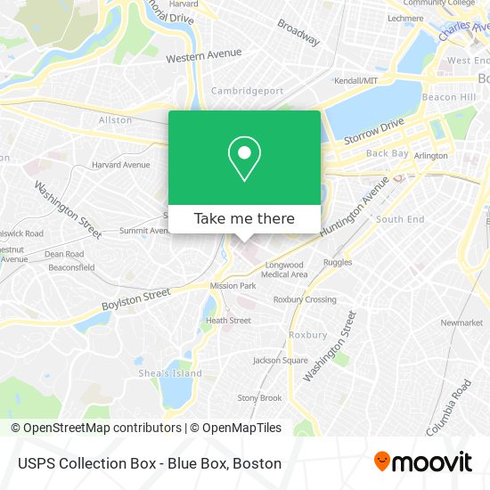 USPS Collection Box - Blue Box map