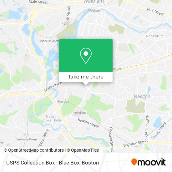 Mapa de USPS Collection Box - Blue Box