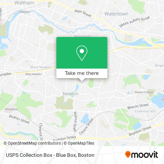 Mapa de USPS Collection Box - Blue Box