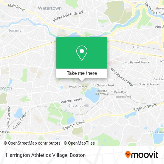 Harrington Athletics Village map