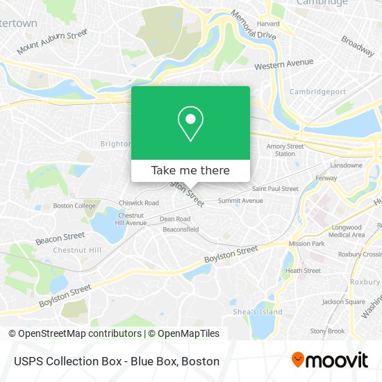 USPS Collection Box - Blue Box map