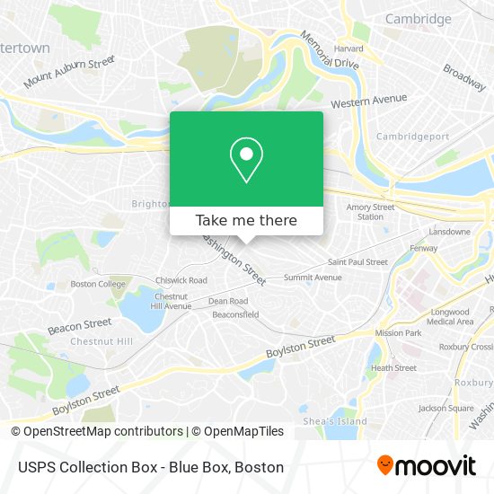 USPS Collection Box - Blue Box map