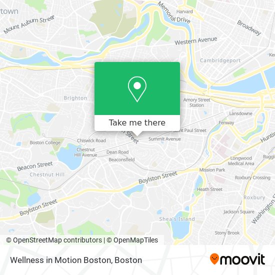 Mapa de Wellness in Motion Boston