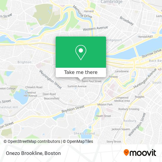 Mapa de Onezo Brookline